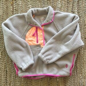 Free People Hit The Slopes Colorblock pullover jacket SIZE SMALL 🩷🧡🤍